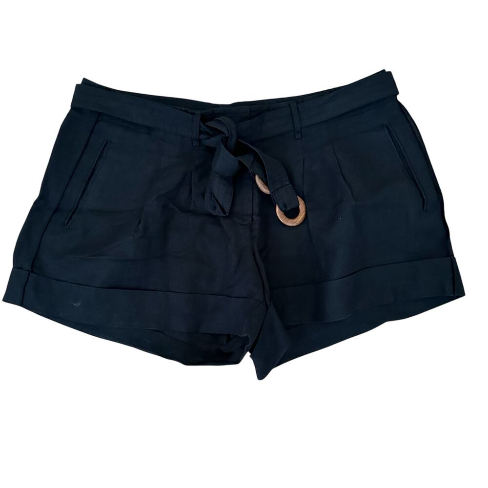 Plenty By Tracy Reese Black Linen Blend Shorts - Size 8